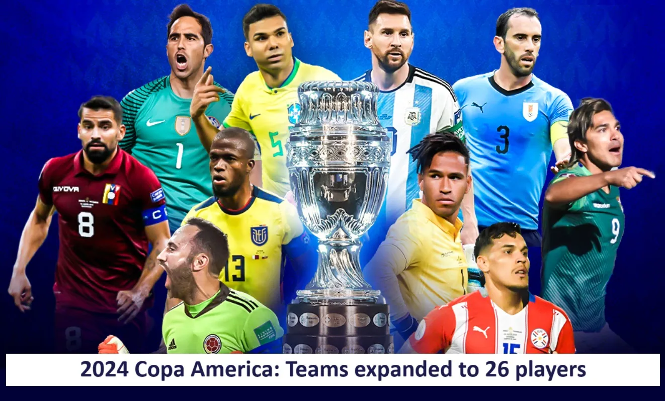 2024 Copa America: Teams expanded to 26 players for Copa