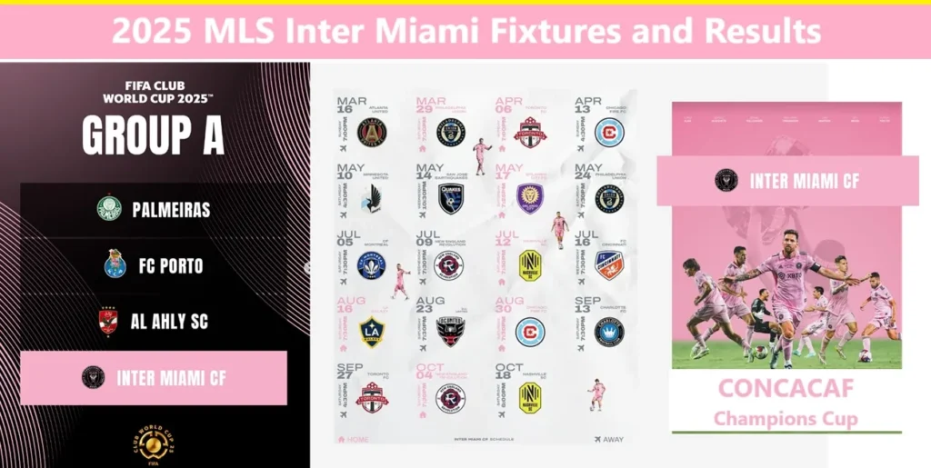 2025 MLS Inter Miami Fixtures and Results Soccer Schedule