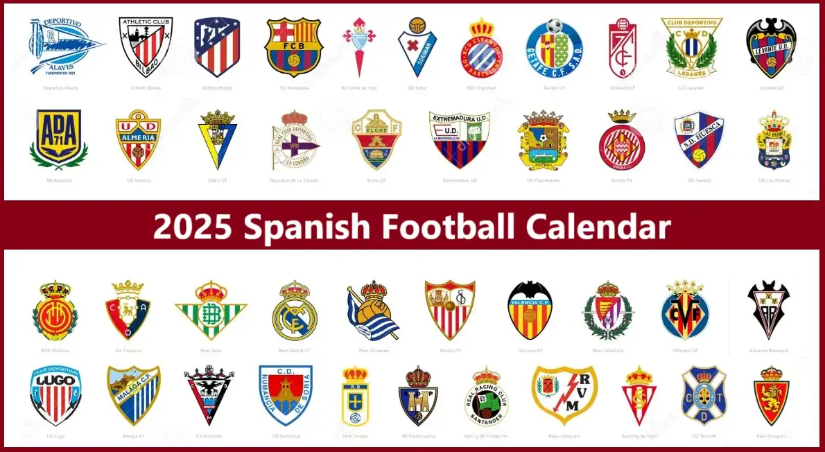 2025 Spanish Football Calendar