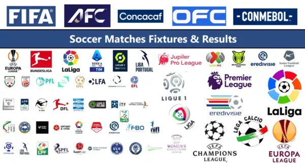 All the Soccer Matches Fixtures and Results