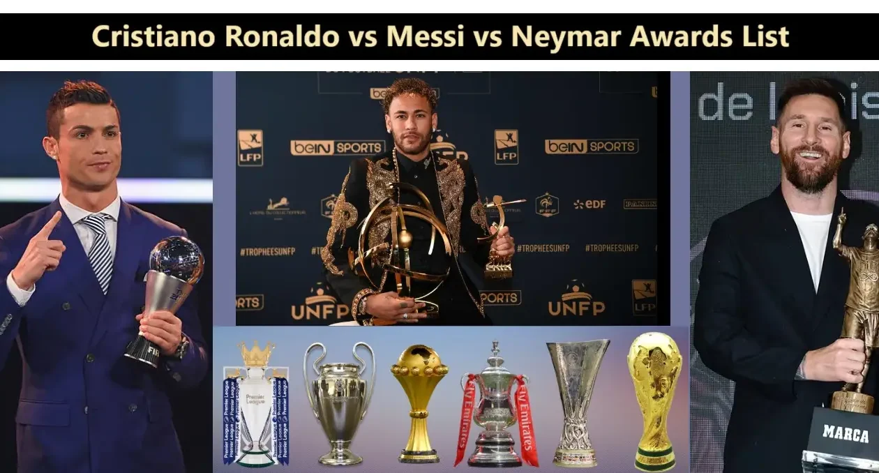 Cristiano Ronaldo vs Messi vs Neymar Awards List