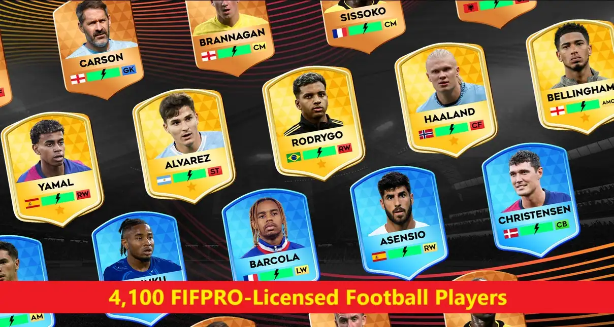 over 4,100 FIFPRO-licensed football players in Dream League Soccer 2025