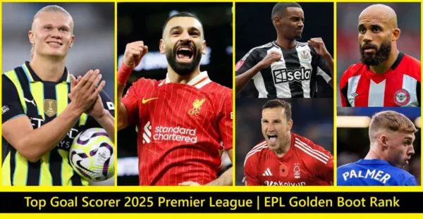 Top Goal Scorer 2025 Premier League, EPL Golden Boot Rank