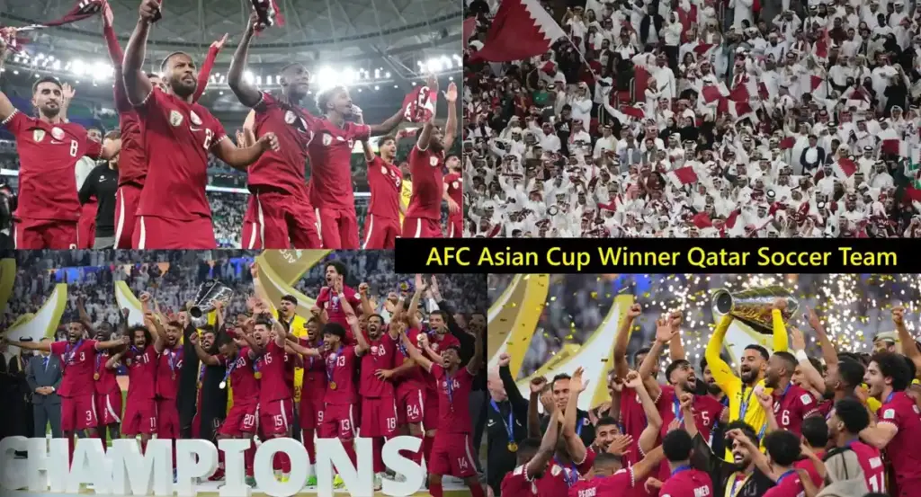 Qatar National Football Team 4 Qatar Football Team with Trophy
